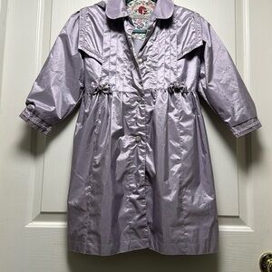 F.W. FISCHER Girls Dressy Lavender Rain Coat Sz 6X